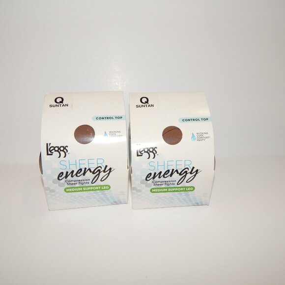 6 - Q - L'eggs Sheer Energy- Control Top - Stockings Leggs Pantyhose Bundle - Picture 4 of 4